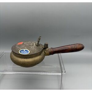 Vintage Brass Silent Butler Crumb Catcher Made in Taiwan 12" Original Stickers